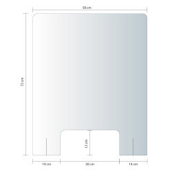 VITRE PLEXIGLAS COVID 19 ECRAN PAROI DE PROTECTION ANTI POSTILLON EN PLEXIGLASS - HYGIAPHONE COVID 19 - (PLEXI_PROTEC)