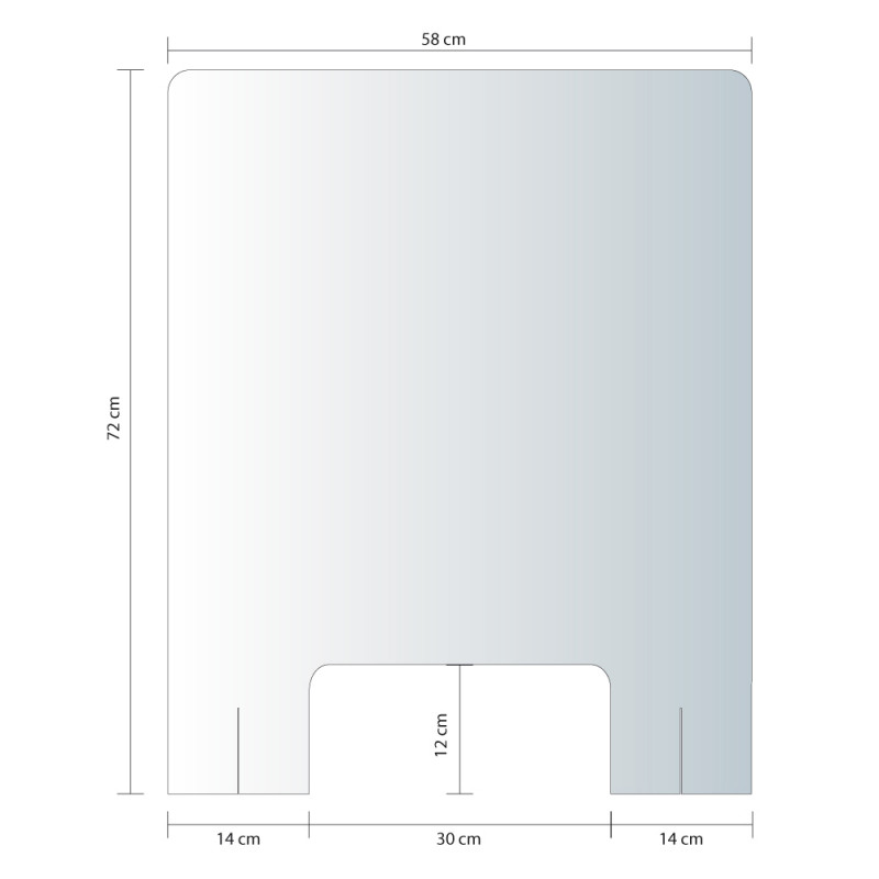 ÉCRAN DE PROTECTION plexiglas transparent – HYGIAPHONE Ép.4 mm