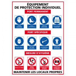 Panneau EQUIPEMENT DE PROTECTION INDIVIDUELLE (A0348)