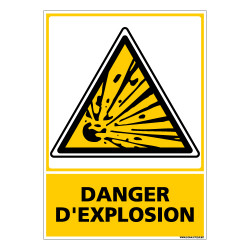 Panneau DANGER D'EXPLOSION (C0601)