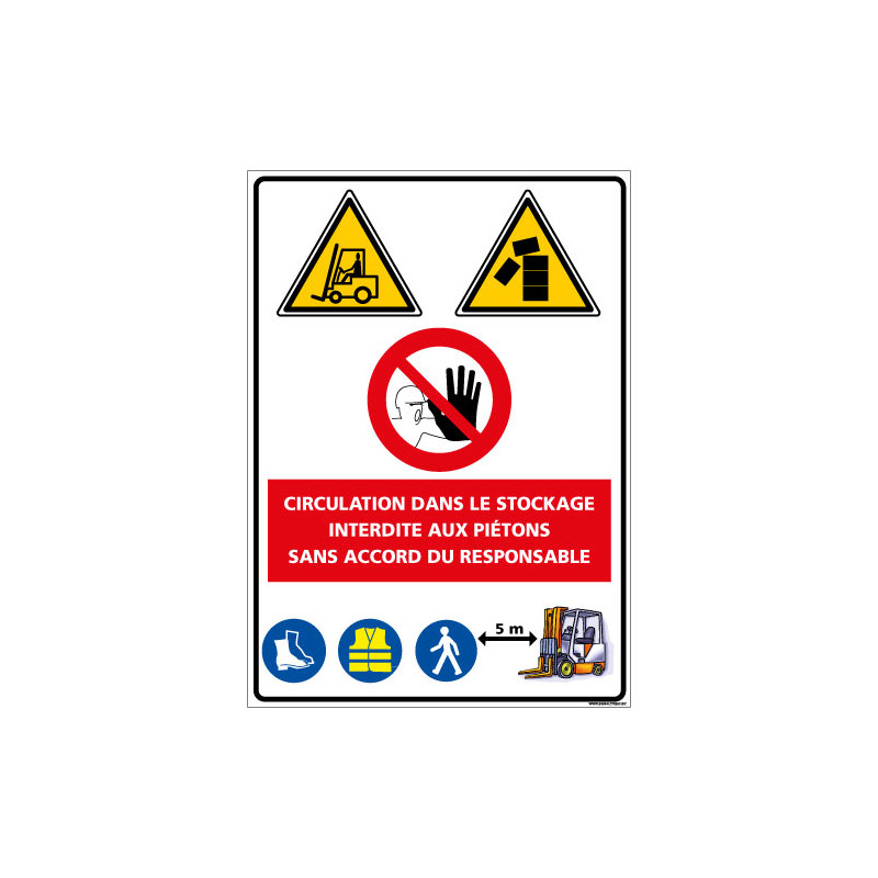 Panneau Consigne de Sécurité Piétons (D0915) Panneau Consigne de Sécurité Piétons (D0915)