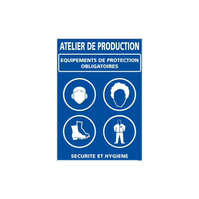 Panneau Consigne de Sécurité ATELIER DE FABRICATION (D0930)