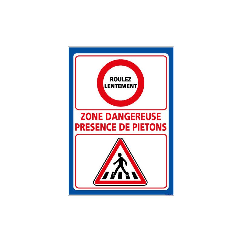 Panneau Consigne de Sécurité ZONE DANGEREUSE(D0945) Panneau Consigne de Sécurité ZONE DANGEREUSE(D0945)