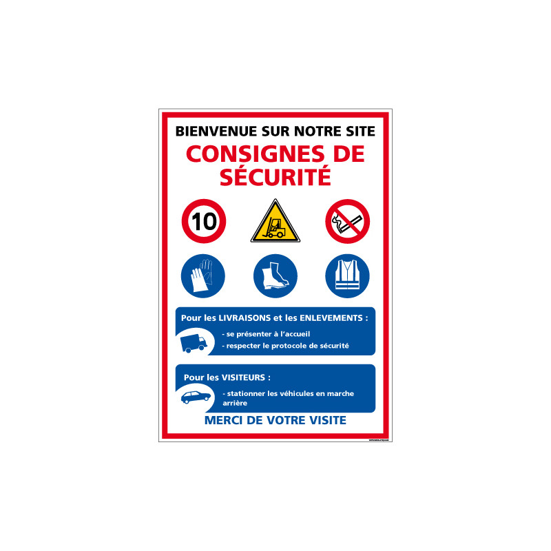 Panneau Consignes de sécurité (D1017)
