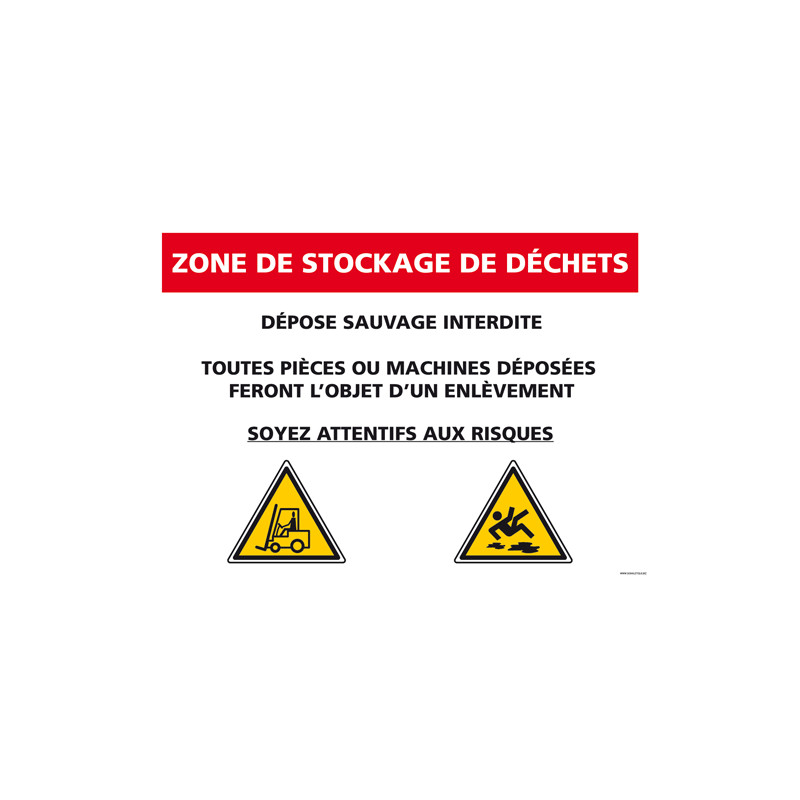 Panneau de signalisation Stockage Déchets (A0565)