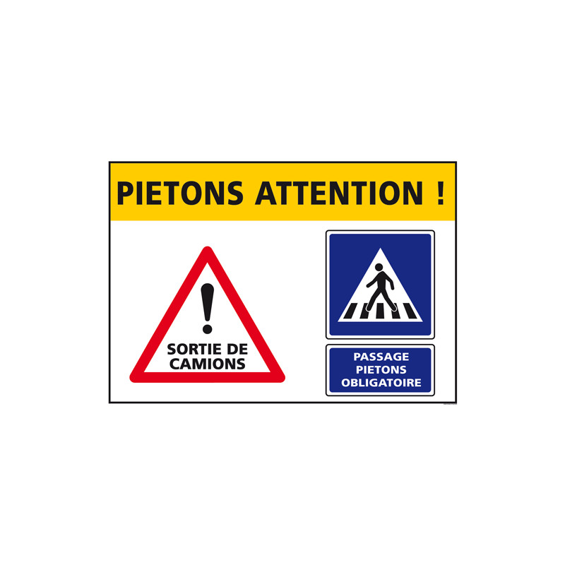 Panneau de signalisation Attention Piétons (C1284)