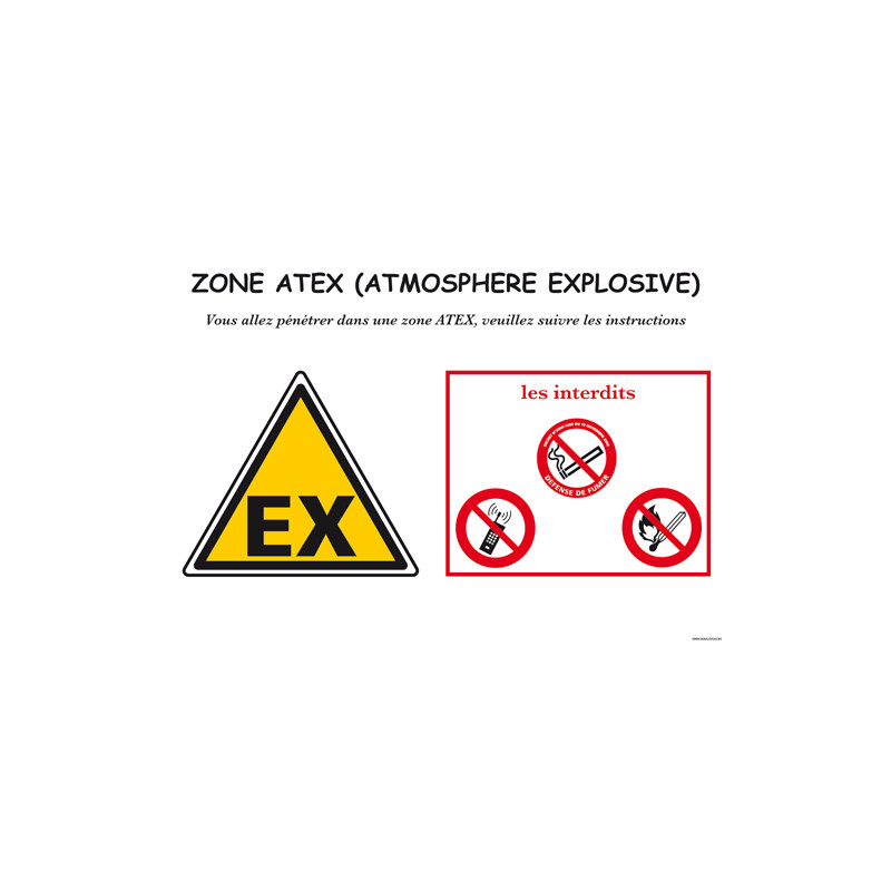 Panneau de signalisation Zone ATEX (C1290)