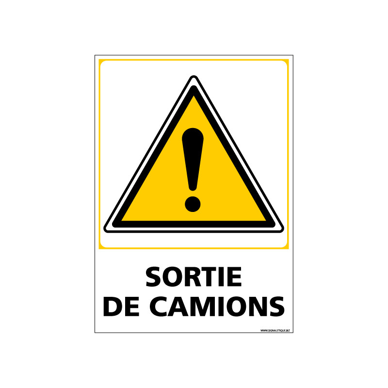 PANNEAU DE SIGNALISATION SORTIE DE CAMIONS (C1294)