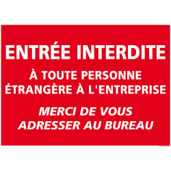 PANNEAU DE SIGNALISATION ENTREE INTERDITE (D0917)