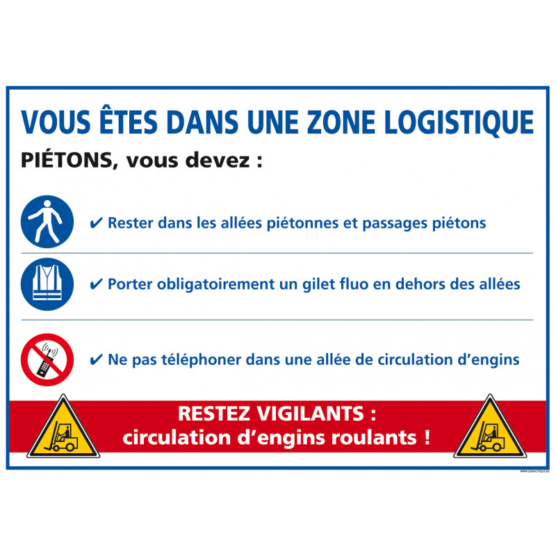 Panneau de Signalisation Zone Logistique (D0928)