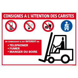 PANNEAU DE CONSIGNES POUR CARISTES (D0936)