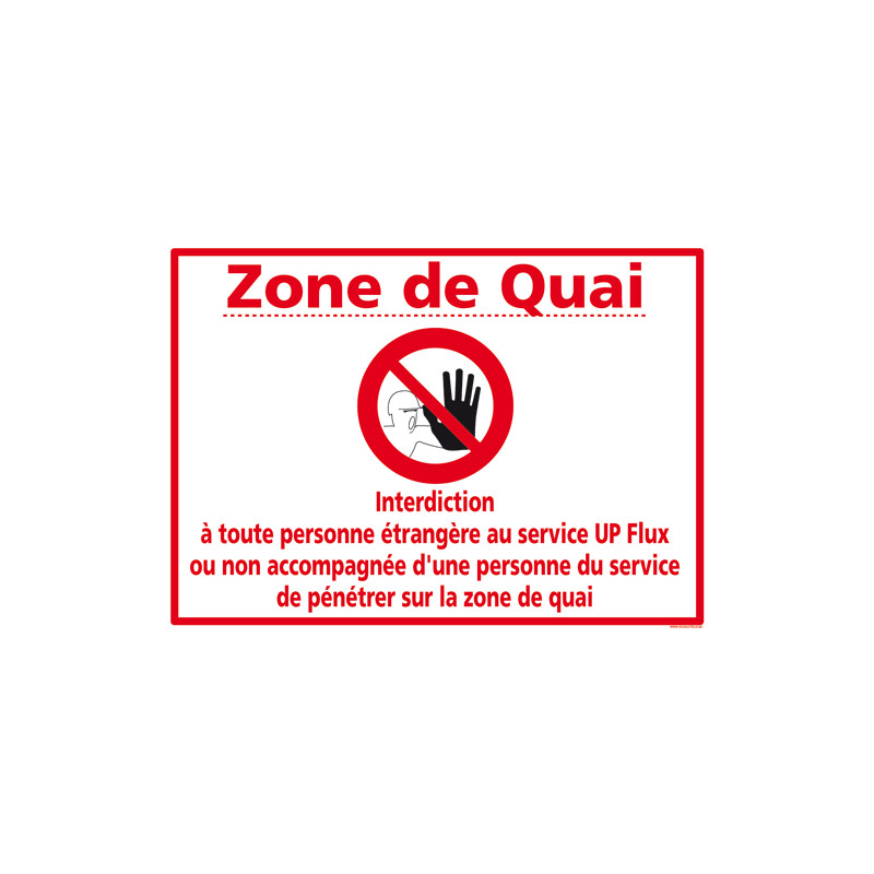Panneau de signalisation Zone de quai (D0942)