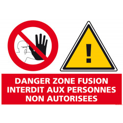 Panneau de signalisation Danger Zone de Fusion (D0943)