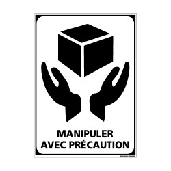 Adhésif de Signalisation CONDITIONNEMENT : MANIPULER AVEC PRECAUTION (M0272)