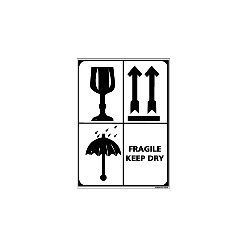 Adhésif de Signalisation CONDITIONNEMENT : FRAGILE KEEP DRY (M0277)