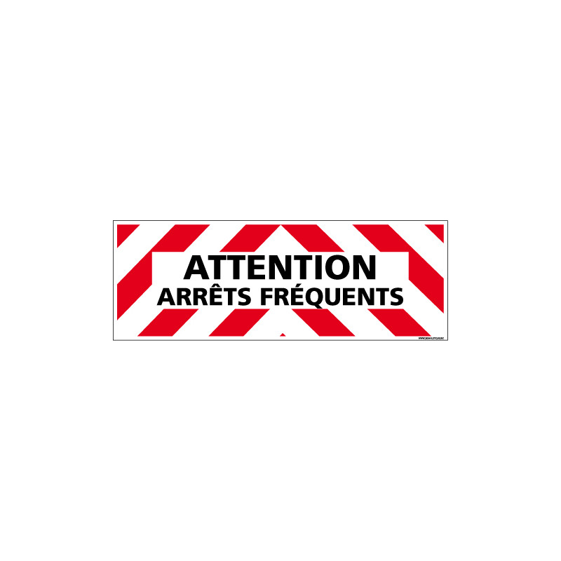PLAQUE VEHICULE ATTENTION ARRETS FREQUENTS (M0363) PLAQUE VEHICULE ATTENTION ARRETS FREQUENTS (M0363)