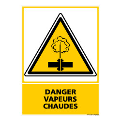 Panneau DANGER VAPEURS CHAUDES (C0623)