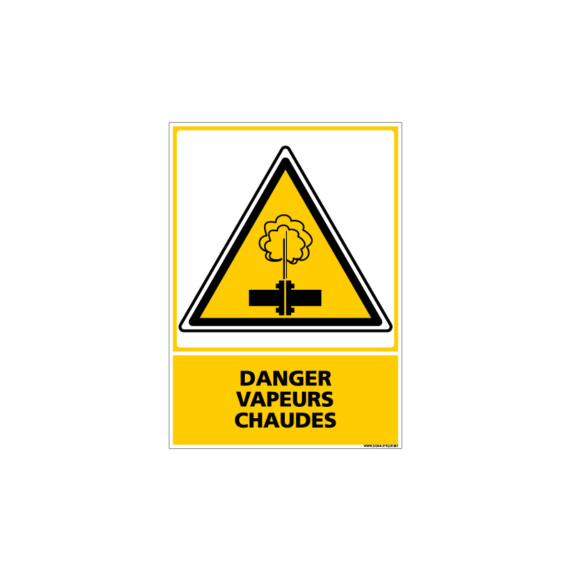 Panneau DANGER VAPEURS CHAUDES (C0623)