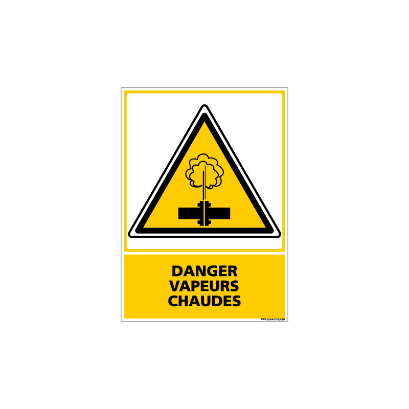 Panneau DANGER VAPEURS CHAUDES (C0623) Panneau DANGER VAPEURS CHAUDES (C0623)