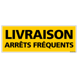 PLAQUE VEHICULE LIVRAISON ARRETS FREQUENTS (M0365)