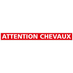 Stickers attention chevaux Van