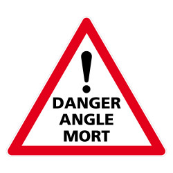 ADHESIF TRIANGLE ATTENTION ANGLE MORT - DISPOSITIF POIDS LOURDS (M0376T)