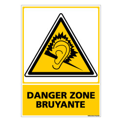 Panneau DANGER ZONE BRUYANTE (C0624)