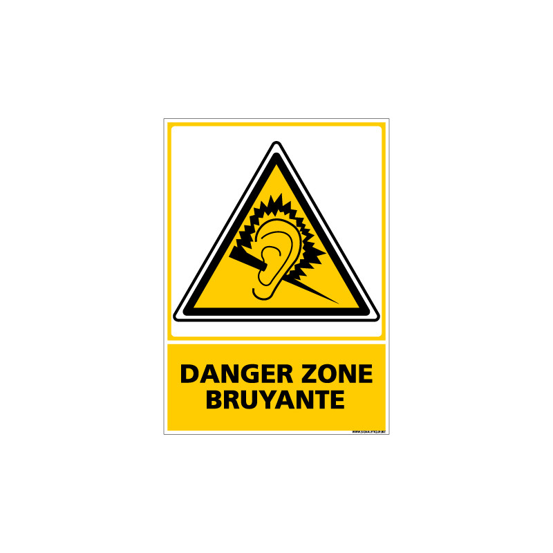 Panneau DANGER ZONE BRUYANTE (C0624)