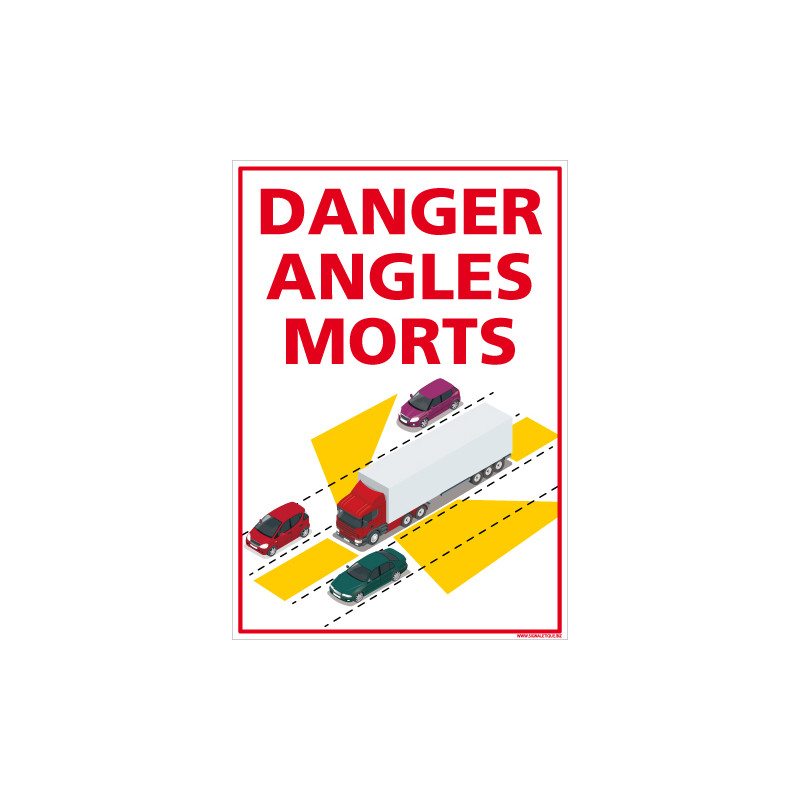 ADHESIFS DANGER ANGLES MORTS - POIDS LOURDS SUR LES ROUTES (M0378)