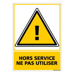 Panneau HORS SERVICE NE PAS UTILISER (C0641)