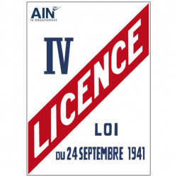 PANNEAU LICENCE IV AVEC LE LOGO DE VOTRE DÉPARTEMENT (G0835_DEP)