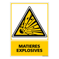 Panneau MATIERES EXPLOSIVES (C0648)