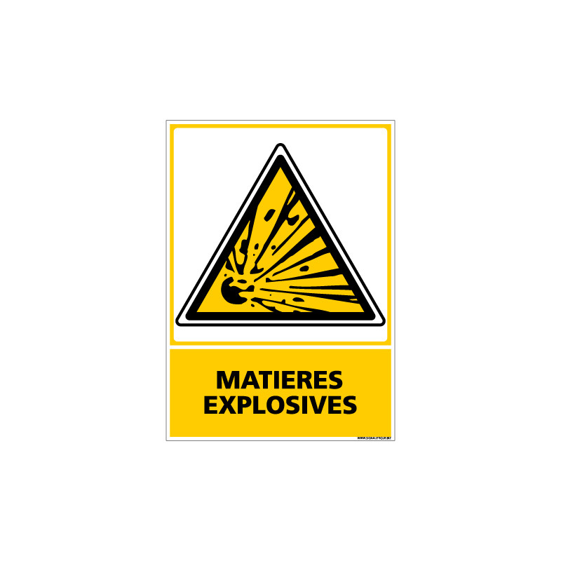 Panneau MATIERES EXPLOSIVES (C0648)