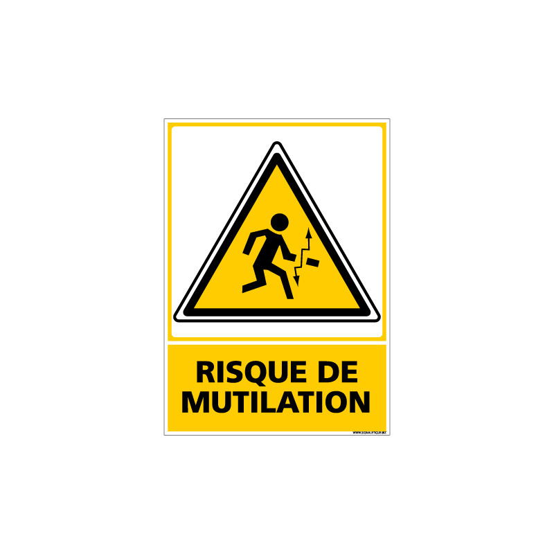 Panneau RISQUE DE MUTILATION (C0678) Panneau RISQUE DE MUTILATION (C0678)