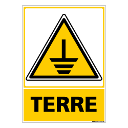 PANNEAU DANGER TERRE (C0688)