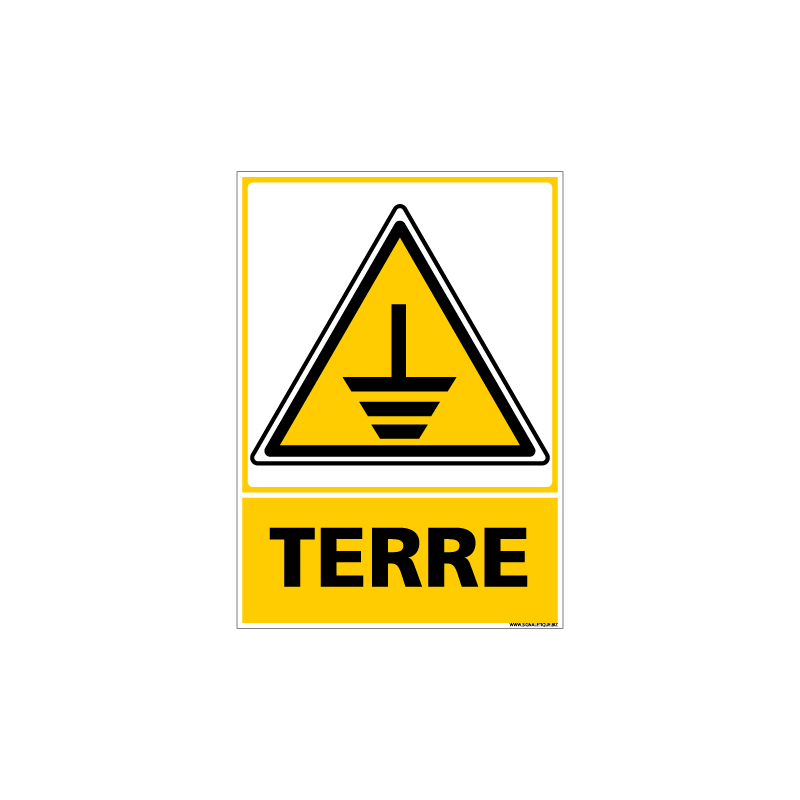 PANNEAU DANGER TERRE (C0688)