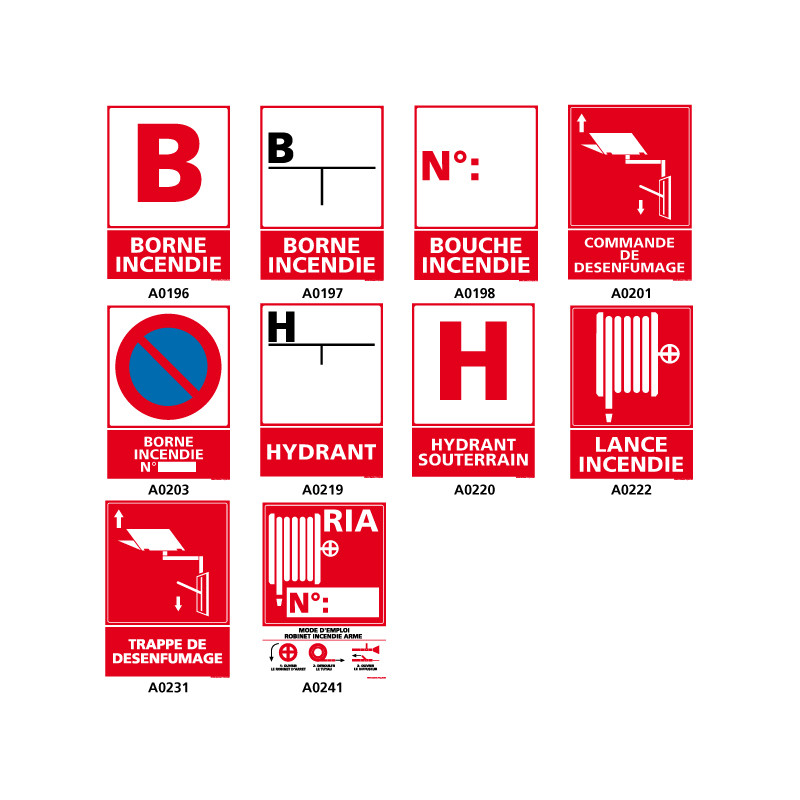 Signalisation securite et prevention incendie.