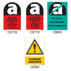 Panneau Signalisation produits dangereux Amiante