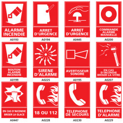 Signalétique Alarme incendie avec Picto et Texte - Prozon