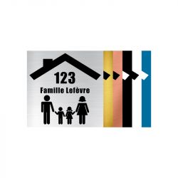 PLAQUE GRAVEE POUR BOITE AUX LETTRES FAMILY PERSONNALISABLE (BAL0014)