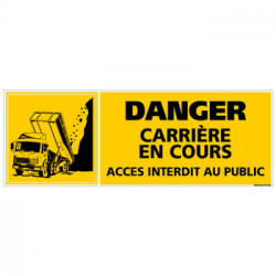 PANNEAU DANGER CARRIERE EN COURS (C0804)