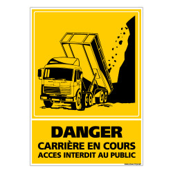 PANNEAU DANGER CARRIERE EN COURS - ACCES INTERDIT AU PUBLIC (C0806)