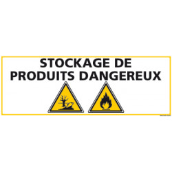PANNEAU STOCKAGE PRODUITS DANGEREUX (C0851)