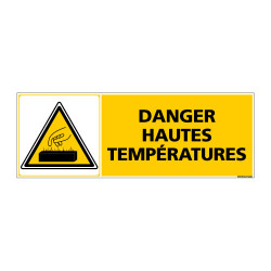 Panneau de Signalisation DANGER HAUTES TEMPERATURES (C0864)