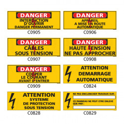 Panneau et Pictogramme de Signalisation danger electrique