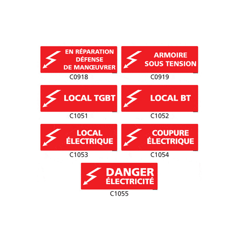 Panneau et Pictogramme de Signalisation danger electrique