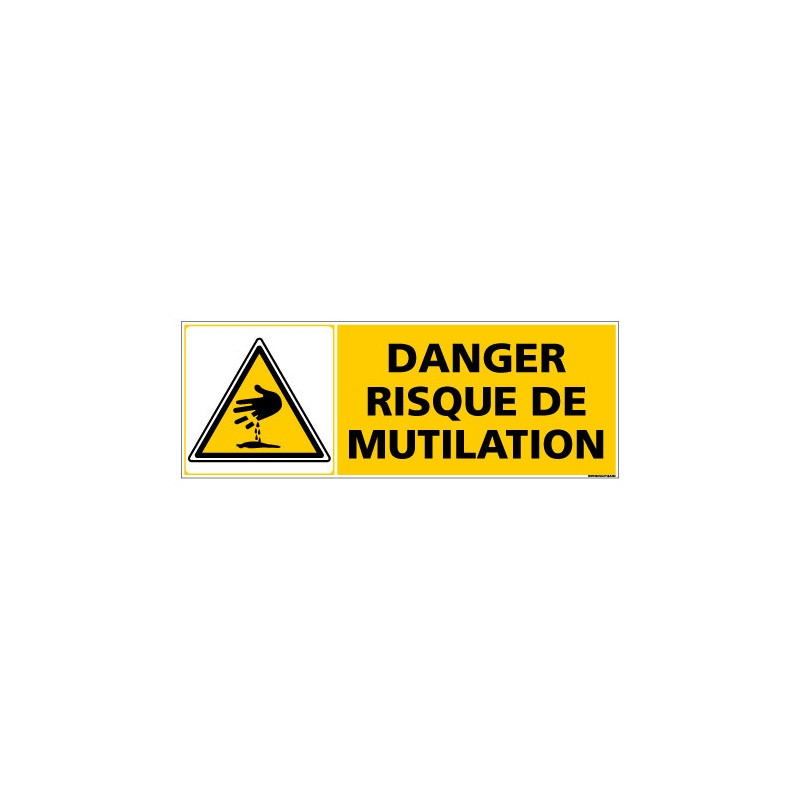Panneau de Signalisation DANGER RISQUE DE MUTILATION (C0945)