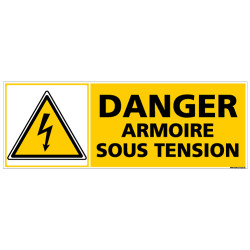 PANNEAU DANGER ARMOIRE SOUS TENSION (C1011)