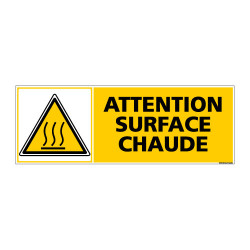 Panneau de Signalisation ATTENTION SURFACE CHAUDE (C1013)