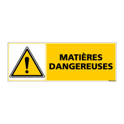 Panneau de Signalisation MATIERES DANGEREUSES (C1018)